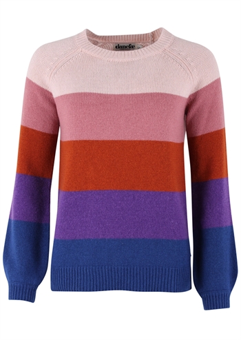 Flerfarvet stribet striksweater fra Danefæ